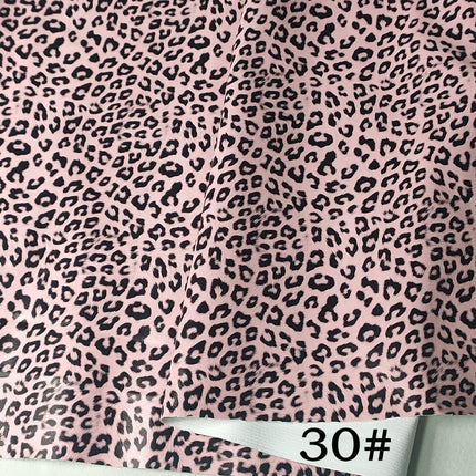 Pu Leopard Print Leather Fabric Anime DIY Imitation Cotton Velvet Base Printed Crafts Home Furniture Artificial Leather Bags