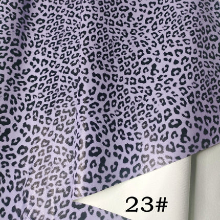Pu Leopard Print Leather Fabric Anime DIY Imitation Cotton Velvet Base Printed Crafts Home Furniture Artificial Leather Bags