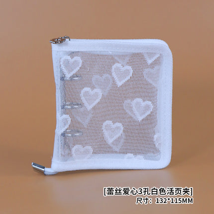 Star-chasing storage loose-leaf hand ledger case zipper bag PVC loose-leaf notebook detachable A5A6M5 small three-hole