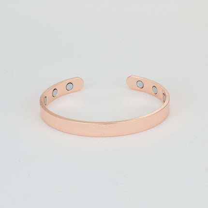Cross-Border Hot Selling Magnetic Bracelet European and American Jewelry Pure Glossy Magnet Opening Rose Gold Bracelet Ring Set for Men and Women
