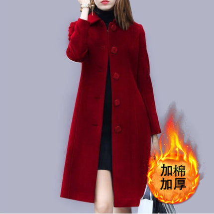 Woolen Coat Women's Mid-length British-style 2024 Spring New Slim-fit Woolen Coat Women's Slim-fit Woolen Suit