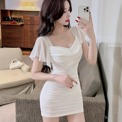 Real shot in stock factory disco night club nightclub work clothes foot massage technician sauna foot massage foot bath work dress