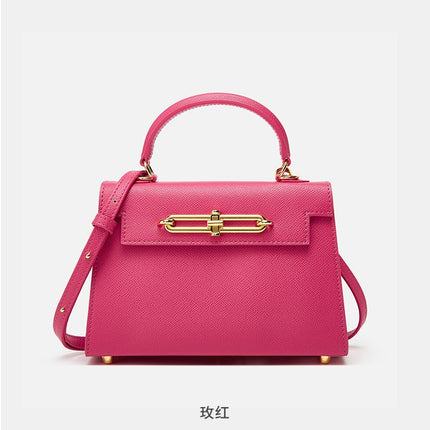 High-end French Kelly Bag Summer New Macaron Light Luxury All-match Flip Small Square Bag Shoulder Crossbody Bag