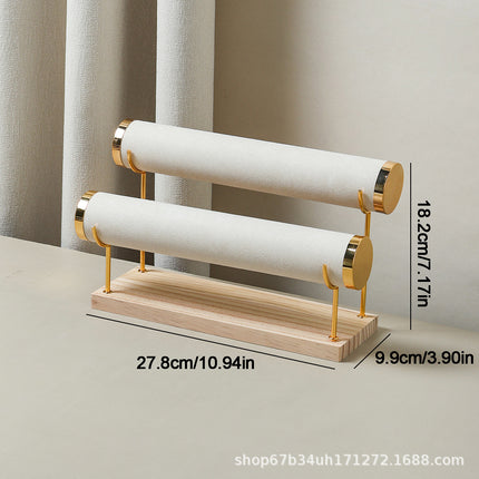 Solid Wood Jewelry Display Stand, Multi-Purpose Bracelet and Watch Storage, Removable Jewelry Props Display, Shooting Exhibition