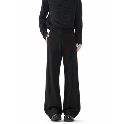 American-Style Cleanfit Black Flared Jeans for Men, Autumn and Winter New Trendy Brand, Stylish Versatile Slimming Floor-Length Pants