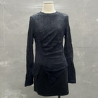 Black [high quality brushed lace] shopping mall premium version / S recommendation within 47.5kg