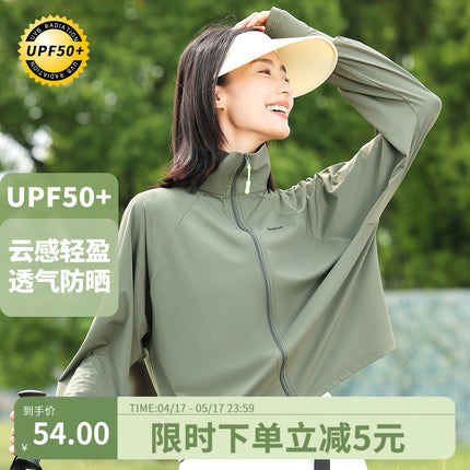 New outdoor ice silk upf50 summer women's anti-ultraviolet light coat cool and breathable sunscreen clothing