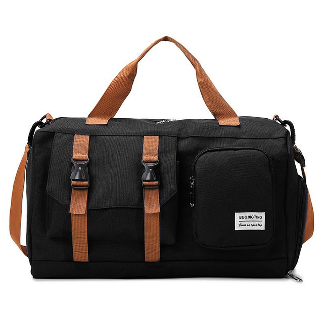 New Sports Fitness Bag Simple Casual Oxford Cloth Lightweight Portable Travel Bag Dry and Wet Separate Boarding Luggage Bag