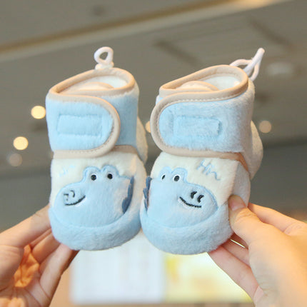 Baby Shoes Autumn and Winter Fleece-Lined Thickeneded Soft-Soled Snow Boots Non-Slip Non-Falling Baby Toddler Shoes Cute Warm Cotton Shoes
