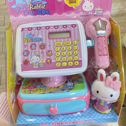 One-word pink rabbit kitchen refrigerator cake dessert shop girl simulation play house toys wholesale mini notebook