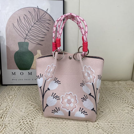 Korean Style New Ins Knot Handbag Spring and Autumn Portable Bucket Bag Travel All-match Small Large Capacity Handbag