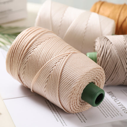 Lightweight Ice Silk Thread for Weaving Hats, Ice Linen Thread for Hand Knitting DIY Crochet Bags, Cushions, Blankets, Hollow Shiny Thick Yarn