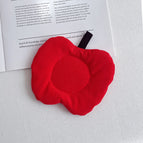 Red corduroy apple coaster