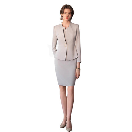 AD Suit Jacket Female Temperament Small Light Color Professional Interior dress Two-piece President Fan Manager Workwear