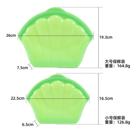 Silicone Fresh-Keeping Bag Food Repackaging Bag Silicone Bag Refrigerator Fresh-Keeping Bag Household Storage Edible Food-Grade Food Sealing Bag