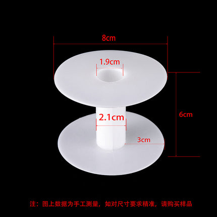 Transparent round I-shaped bobbin bobbin wool fishing line storage cylinder plastic empty coil winding barrel pipe