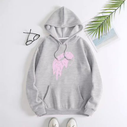 Fashion Joker Hoodie College Style Cute Donut Print