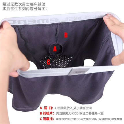 Spermatic cord bullet separation scrotum support men's underwear men's venous bottom shorts bag curved boxer head