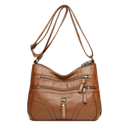 New Cross-Border Foreign Trade Bags, Versatile Women's Bags, Crossbody Bags, Fashionable Soft Leather Texture, Large-Capacity Shoulder Bags, Mother Bags
