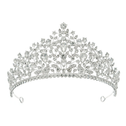 European and American All-match Bride Wedding Hair Accessories Light Luxury Full Diamond Birthday Party Crown Baroque Vintage Rhinestone Crown