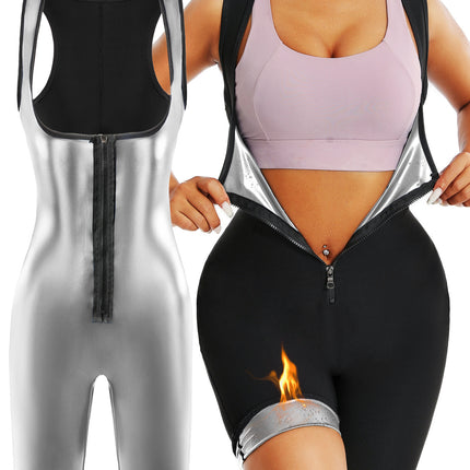 Cross-Border High-End Body Shaping Jumpsuit Short-Sleeved Belt Zipper Design High Elastic Waist and Abdomen Lifting Body Shaping Garment