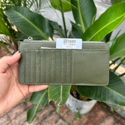 Women's Genuine Leather Fashion Long Zipper Mobile Phone Wallet High-grade Cowhide Men's Large Capacity Card Bag Two-in-One in stock