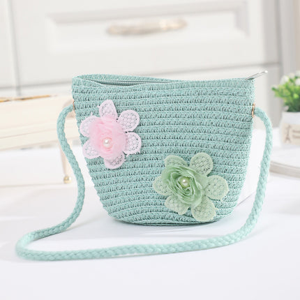 Cross-border New Children's Bag Spring and Summer New Children's Crossbody Bag Handmade Straw Satchel Travel Mini Coin Purse