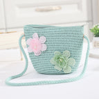 Pink and green lace 2 multiple flower bags green
