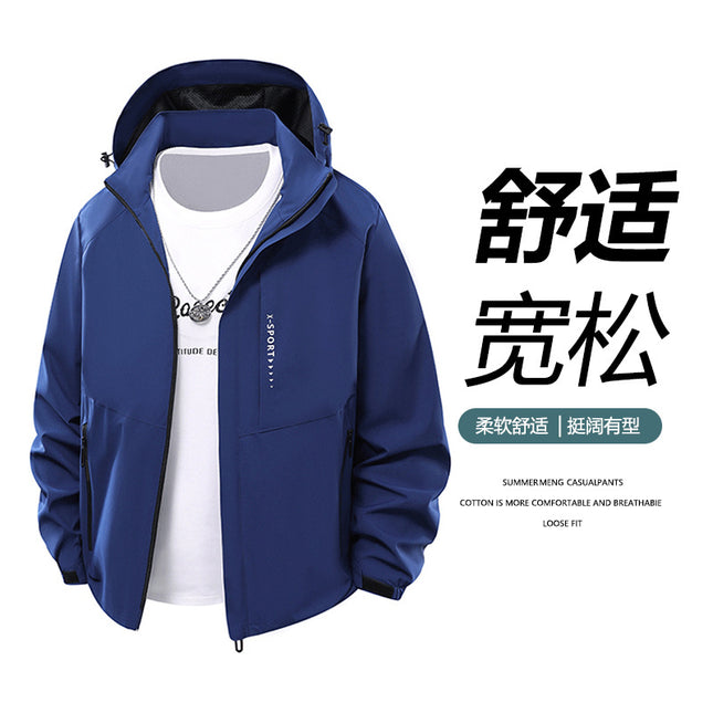 Foreign Trade Autumn and Winter New Couple Jackets Outdoor Leisure Mountaineering Clothing Waterproof Windproof Jacket with Removable Hood