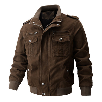 Cross-Border Amazon Workwear Tough Guy Pilot Spring and Autumn Jacket Men's Jacket World War Ii Military Fan Tactical Multi-Pocket Top