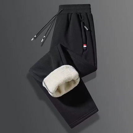 Winter fleece-lined Thickened Casual Sports Pants Men's Loose Korean-style Trendy All-match Lamb Fleece Casual Long Pants