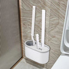 Gray 3-piece set [toilet brush + silicone brush + gap brush]
