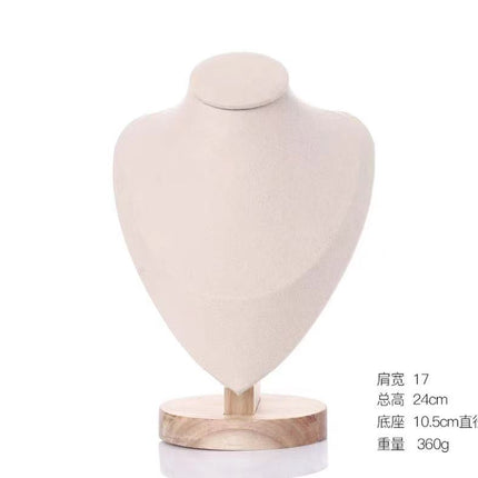 Solid Wood Figure Neck Display Stand Necklace Display Stand Jewelry Display Stand Jewelry Jewelry Storage Stand