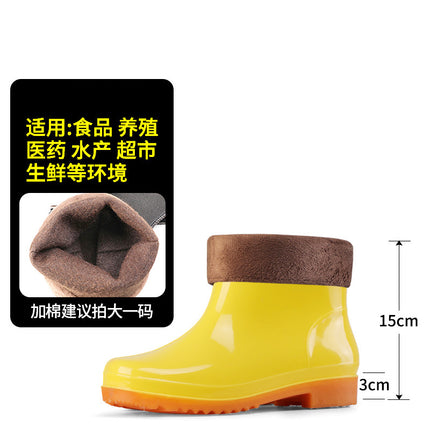 Food Factory Food Boots High-Top Pure White Waterproof Anti-Slip Kitchen Sanitary Water Boots Tendon Wear-Resistant Warm Rain Boots
