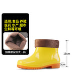 Short tube color food boots [plus velvet] / 36