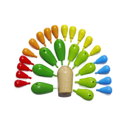 Wooden Cactus Building Blocks Large Particles 2 Cactus 1 to 3 Years Old 6 Toddlers Early Education Baby Educational Toys