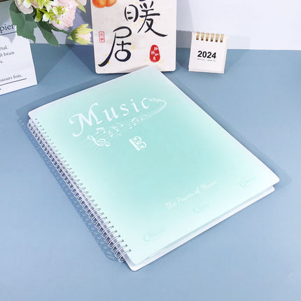 A4 simple gradient music score clip non-reflective modifiable music score clip student piano music score book waterproof insert