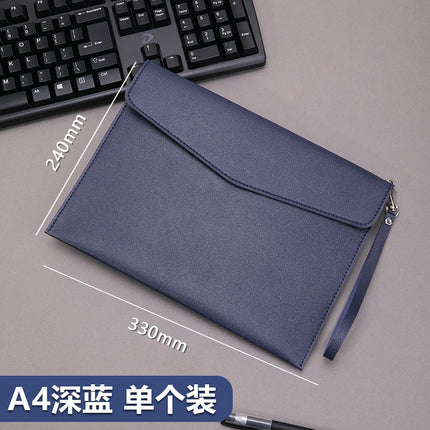 A4 leather file bag with portable A5 briefcase file bag advertising file bag custom contract bag printable logo