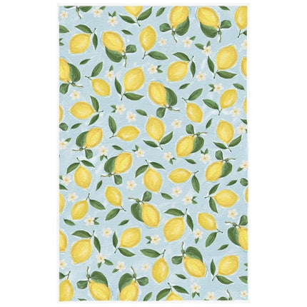 Factory direct lemon microfiber kitchen towel absorbent to oil dishwashing towel household desktop cloth wholesale