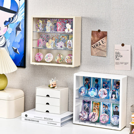 Layered hand-held animation game peripheral display stand dustproof magnetic wall hanging high-definition tide play blind box storage box