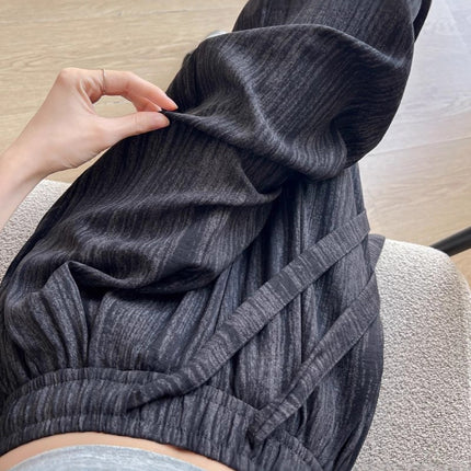 Ice Silk Wide-Leg Pants for Women, Summer Thin Loose Quick-Dry Sports Pants, Casual Straight-Leg Cool Pants, Mosquito-Proof and Sun-Protection Pants