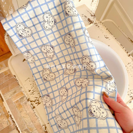 Cotton 40 digital printed fabric cute cartoon cotton floral cloth cute girls women's clothing children's clothing parent-child