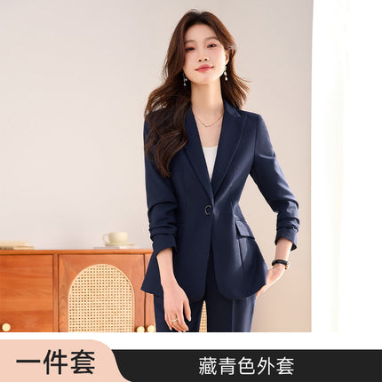 Suit suit Women's Spring and Autumn Business Dress Front Desk Reception Work Clothes Suit Interview Suit Sales Department Property Tooling
