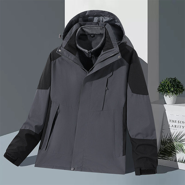 Explosive Loose All-match Mink Velvet Couple Outdoor Sports Charge Clothes Men's and Women's Charge Clothes Three-in-One Jacket