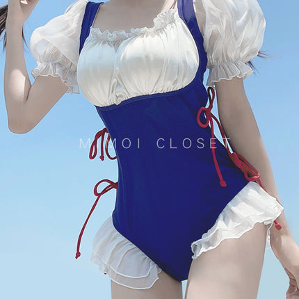 2025 New Swimsuit Women's Conservative Fairy Style Belly Covering Slimming One-Piece Hot Spring Summer Fashion Conservative Skirt Swimsuit