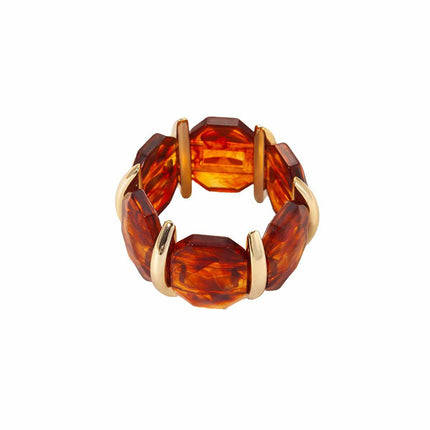 European and American Personalized Amber Bracelets, Light Luxury and High-End Irregular Geometric Bracelets, Niche Personalized Fashion Bracelets