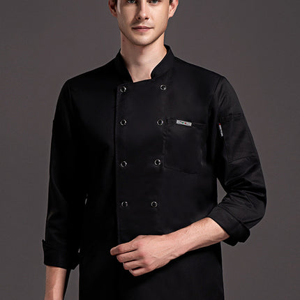 Wholesale Restaurant Chef Work Clothes Long Sleeve Autumn and Winter Catering Hotel School Canteen Special Kitchen Labor Protection Clothing