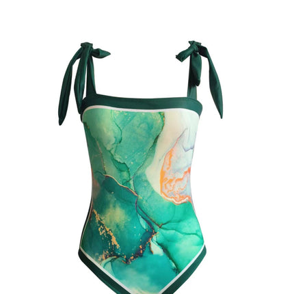 One-piece swimsuit two-piece 2023 Amazon European and American conservative beach skirt shawl blouse bikini swimsuit suit