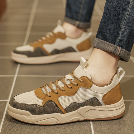 Men's Shoes Sports Shoes 2025 New Summer Breathable Boys Mesh Shoes Youth Fashion Casual Dad Sneakers