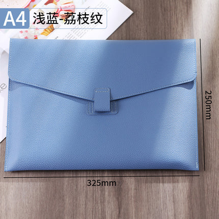 Cross-Border A4 Pebbled Leather Document Bag Business Office Large-Capacity Stationery Bag Contract Information Storage File Bag